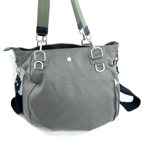 Lassig Green Label Gray Nylon Canvas Large Crossbody Diaper Bag kt052016 - Picture 4 of 12
